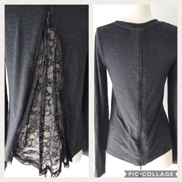 Three Dots Tops - THREE DOTS LONG SLEEVE OPEN BACK SWEATER Lace